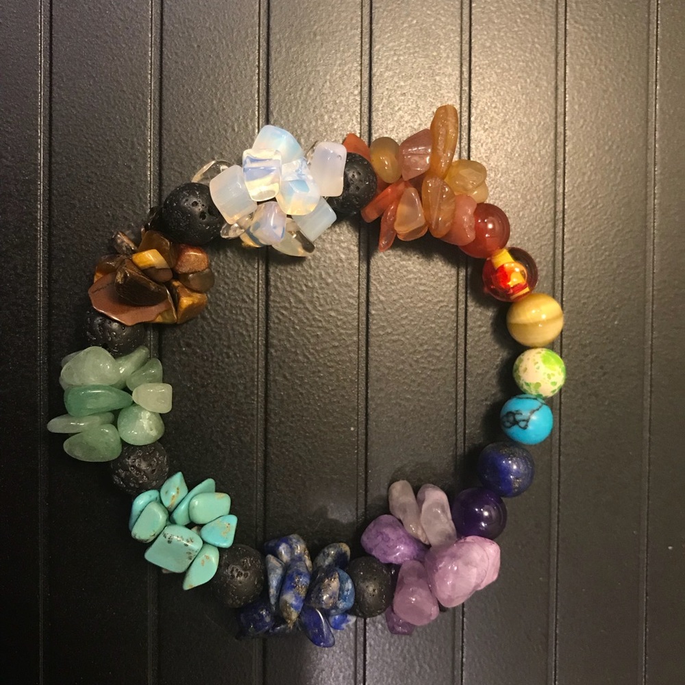 Seven Chakra diffuser bracelet